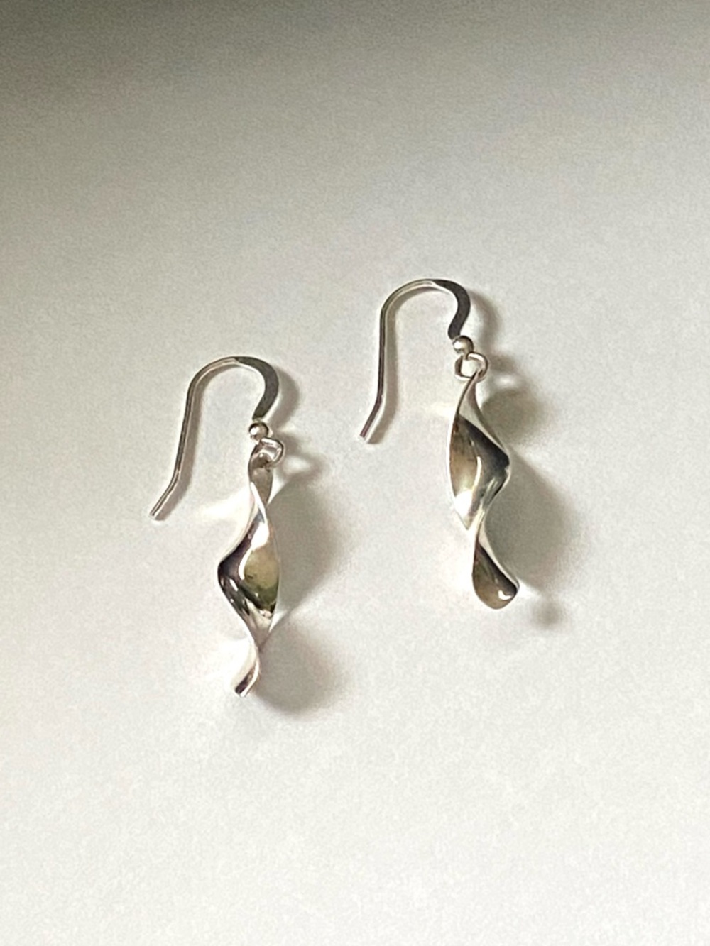 Sterling Silver Twisted Drop Earrings